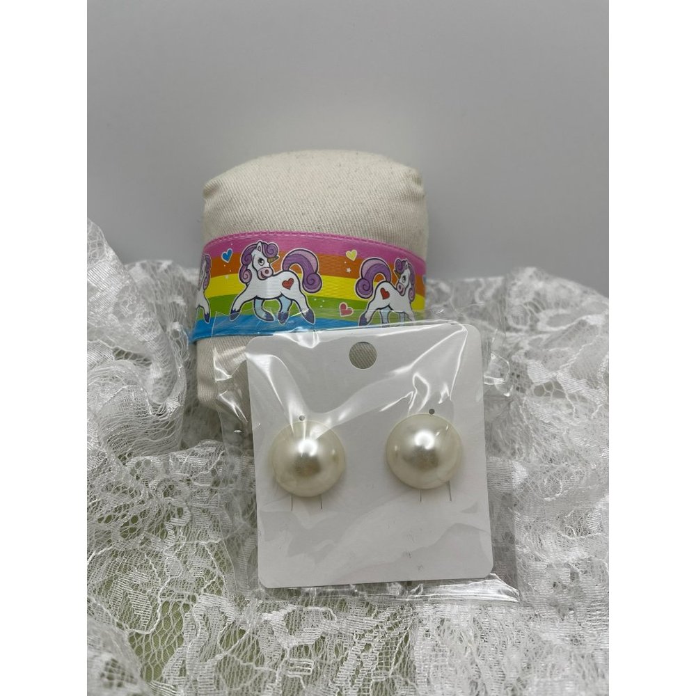 Clip and Snap Girls Jewelry Set - Snap Bracelet and Clip On Earrings